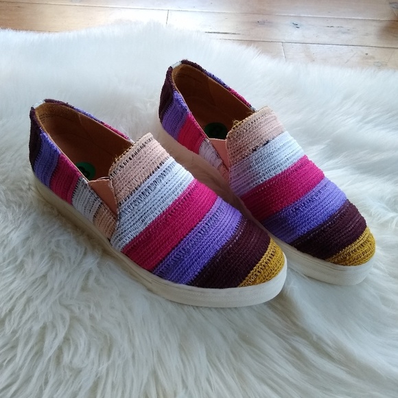 Anthropologie Shoes - NWOT /Seychelles/ multi crochet striped sneakers